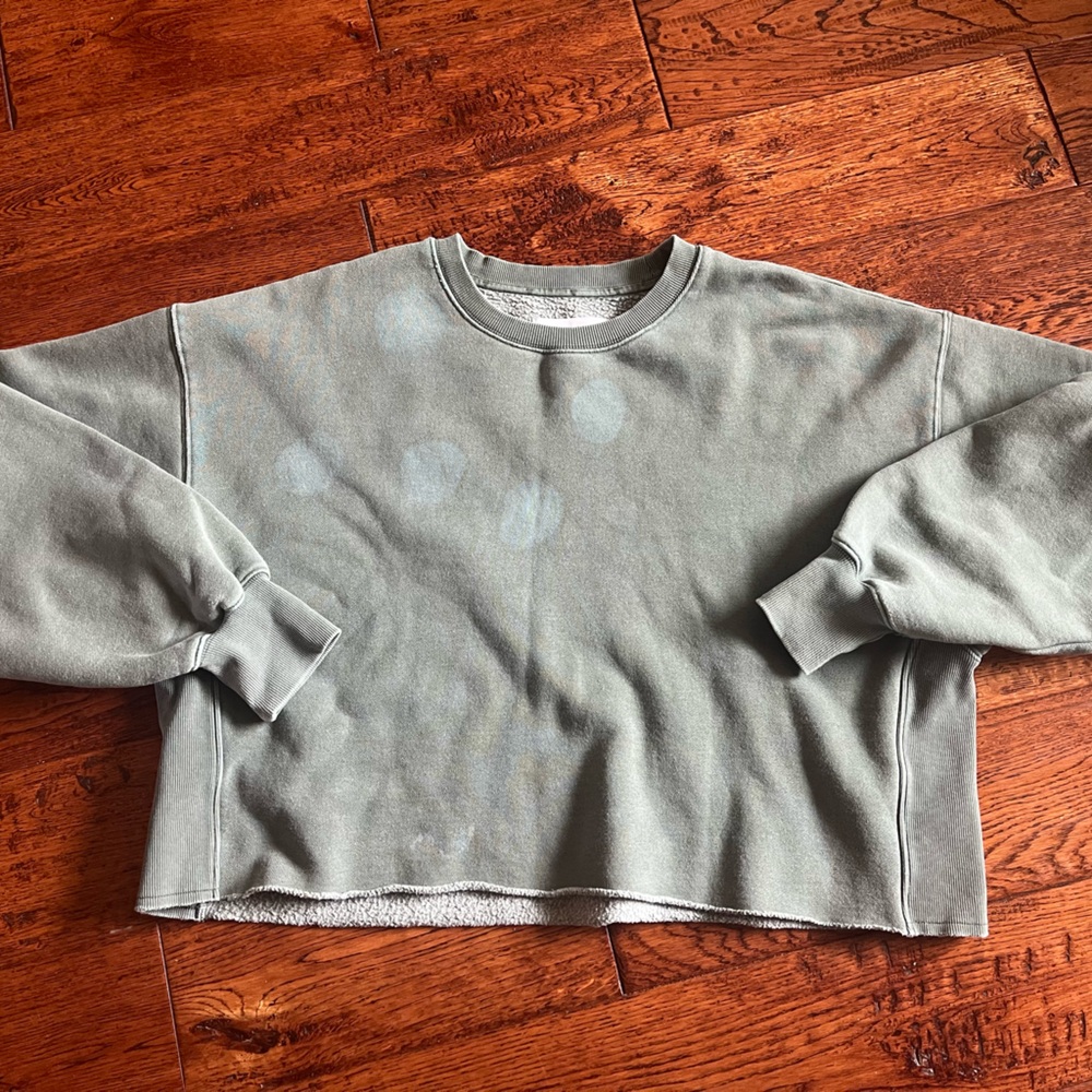 TNA Sage Green Cropped Sweatshirt